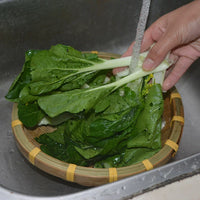 Handwoven Bamboo Sieve Basket for Rice Washing, Fruit, and Storage