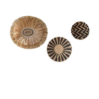 Handwoven Bohemian Straw Wall Decor Set for Photo Backdrops and Home Decoration