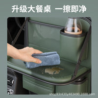 Car Seat Back Organizer with Foldable Table Tray