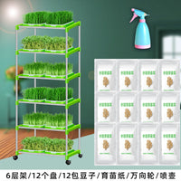 Hydroponic Seed Sprouting Tray Kit with Mesh Grids and Planting Pots for Home Use