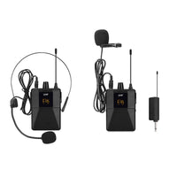 Wireless Lavalier/Headset Microphone for Performance, Speech, and Teaching with Anti-Howling