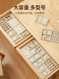 Velvet Jewelry Organizer Tray for Necklaces, Earrings, Rings - Drawer Insert & Dresser Top Storage