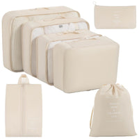 7-8 Piece Travel Luggage Organizer Set, Foldable Packing Cubes for Clothes