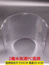 High-Temperature Resistant PC Face Shield with Aluminum Bracket for Industrial Protection
