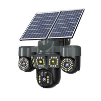 Solar-Powered 4G Outdoor Security Camera with Dual Lens, 360° Human Tracking, and Night Vision