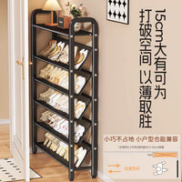 Slim Multi-Layer Shoe Rack for Entryway, Space-Saving Shoe Storage Organizer