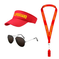 Lifeguard Costume Accessory Set for Adults - Beach Pool Halloween Cosplay Party
