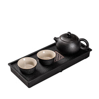 Portable Kung Fu Tea Set with Teapot, Cups, and Tray for Home, Office, or Travel