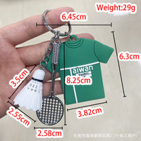 Taiwan Badminton Racket Keychain Sports Souvenir Pendant Bag Charm