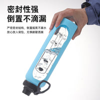 Large Capacity Borosilicate Glass Water Bottle with Scale and Handle, Silicone Sleeve, Portable for Sports and Gifts