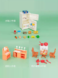 Miniature Dollhouse Furniture & Appliance Set for Kids' Pretend Play Kitchen
