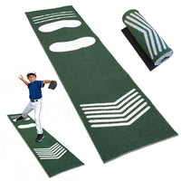 Baseball Softball Batting Stance Training Mat with Loop Pile Surface, Durable & Easy Clean