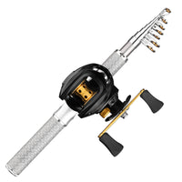 Mini Portable Telescopic Spinning Rod and Reel Combo for Beginners