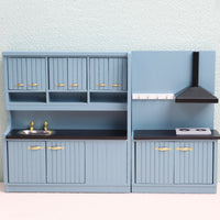 1:12 Dollhouse Miniature Kitchen Furniture Set Wooden Model