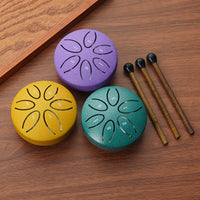 Mini Metal Tongue Drum 3-inch 6-Note Steel Drum Percussion Instrument for Kids and Portable Music