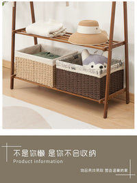 Handwoven Wicker Storage Basket with Lid for Laundry, Toys, and Sundries