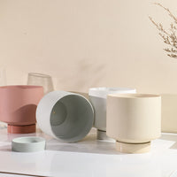 Modern Nordic Ceramic Planter Pot with Saucer for Indoor Plants & Succulents