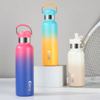 Cille Large Capacity Insulated Water Bottle for Sports and Fitness, Stylish Portable Food-Grade Thermos for Men and Women