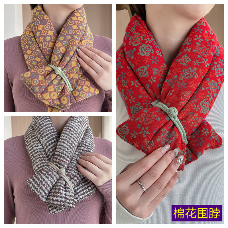 Women's Winter Cotton Neck Warmer Scarf for Neck Pain Relief and Warmth