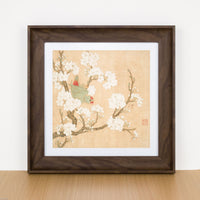 Walnut Wood Picture Frame for Wall Mounting, 4cm Border, Square