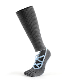 Non-Slip Toeless Yoga Socks for Women, Pilates Barre Fitness Grip Socks