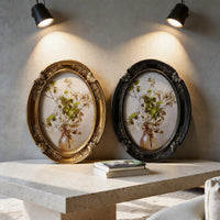 European Retro Carved Resin Photo Frame for Wall or Tabletop Display