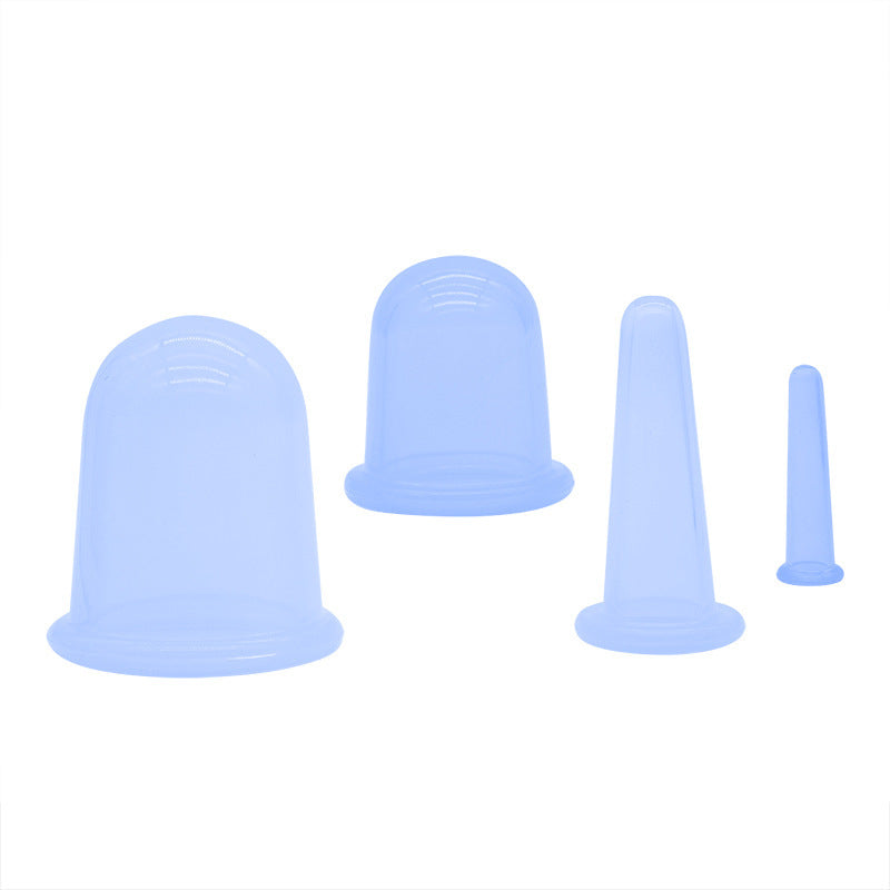 Silicone Cupping Therapy Set for Face and Body - Vacuum Suction Massage Cups