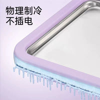 Mini Instant Ice Cream Maker Pan with 2 Spatulas, Non-Electric Frozen Yogurt and Sorbet Dessert Roller Plate