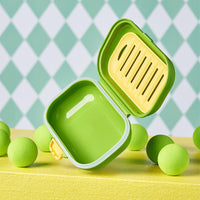 Portable Soap Dish with Drain for Travel, Dorm, and Home Bathroom