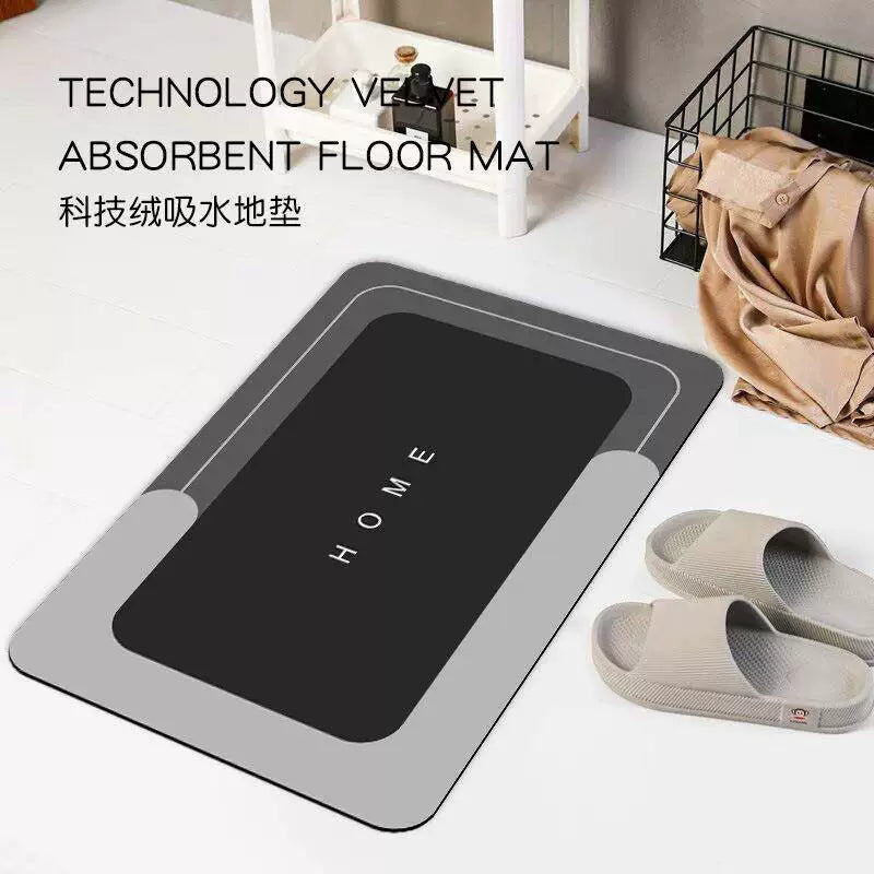 Diatomaceous Earth Bath Mat, Non-Slip Absorbent Quick Dry Bathroom Floor Mat
