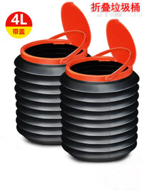 Foldable Car Trash Can with Lid, Portable Multi-functional Vehicle Organizer for Backseat