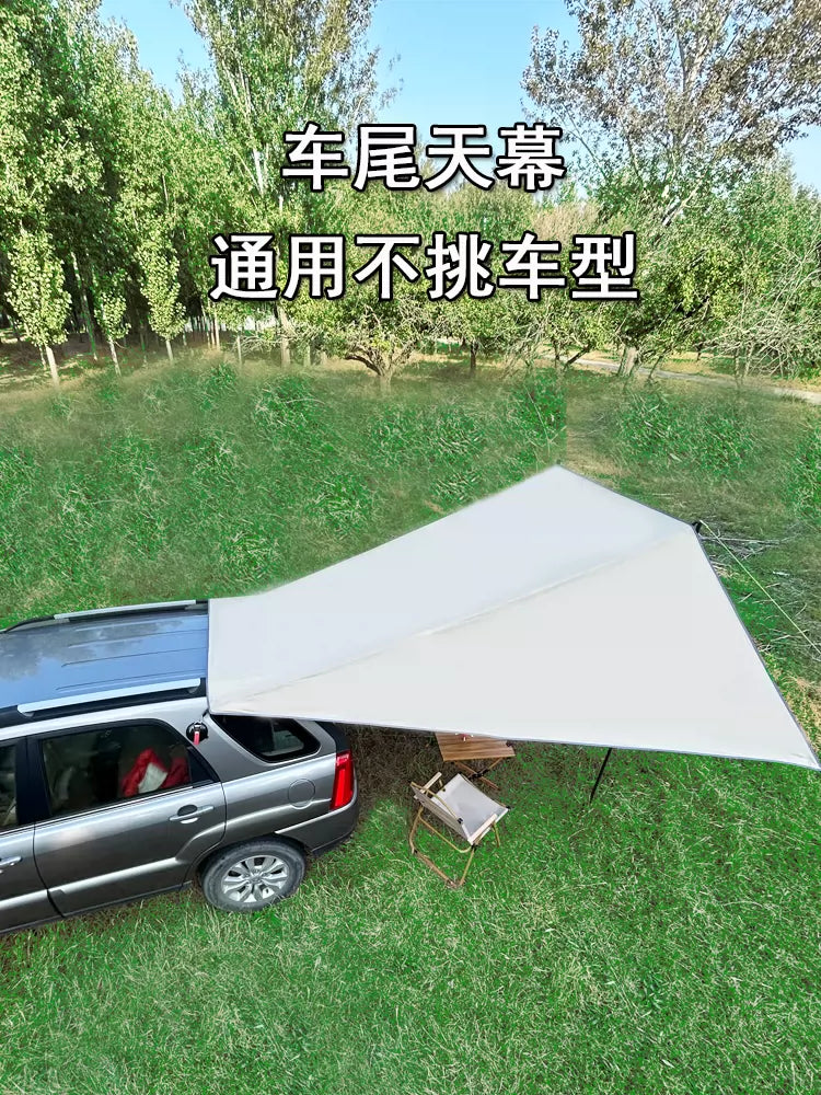 Car Tail Tent Awning Sunshade for Camping and Outdoor Activities, Portable and Quick Setup