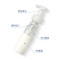 Portable Mousse Foaming Bottle 100ml/120ml PET Double-Layer Two-Tone Facial Cleanser Dispenser