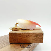 Realistic Japanese Sushi Food Keychain Salmon Tuna Arctic Surf Clam Miniature Ornament