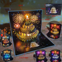 3D Pop-Up Birthday Card with Music and Photo Slot, Creative Handcrafted Greeting Card for Gifts