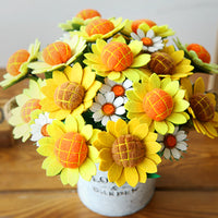 DIY Non-Woven Fabric Sunflower Bouquet Craft Kit for Adults - Valentine's Day Gift