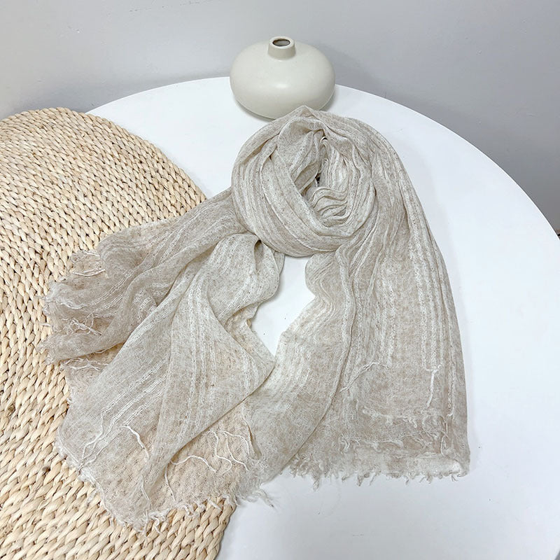 Korean Style Solid Color Lambswool Scarf for Women, Long Winter Warm Shawl and Neck Warmer