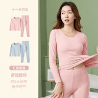 Women's Pure Cotton Thermal Underwear Set High Elasticity for Autumn and Winter