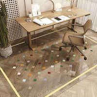 Modern Minimalist Waterproof Floor Mat for Kids' Rooms & Office Chairs - Non-Slip & Cuttable