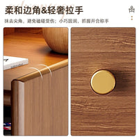Solid Wood Narrow Nightstand for Bedroom, Small Bedside Table with Storage, Ultra-Thin Gap Cabinet
