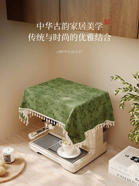 New Chinese Style Coffee Machine Dust Cover with Tassels, Small Appliance Cover Cloth