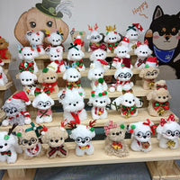 Christmas Puppy Chenille Stem Finished Doll Keychain Toy