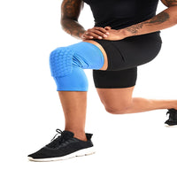 Honeycomb Padded Compression Knee Sleeve for Sports, Basketball, Cycling, Running