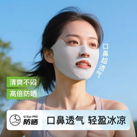 Women's Summer Ice Silk Breathable Sun Protection Face Mask with UV Protection for Outdoor Sports