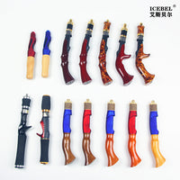 ICEBEL Ice Fishing Rod Handle DIY Kit with 6-Port Connector for Lure Raft Fishing