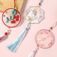 DIY Embroidered Peace Amulet Kit with Hoop and Video Tutorial