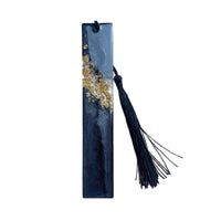 Resin Gold Foil Bookmark with Tassel, Handmade Decorative Book Marker for Readers and Gifts