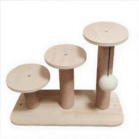 Cat Climbing Frame with Ladder, Steps, and Scratching Post for Small Kittens and Senior Cats