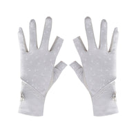 Women's UV Protection Fingerless Driving & Cycling Gloves with Touchscreen Capability