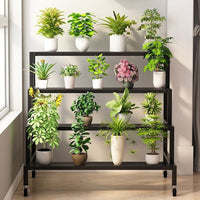Waterproof Multi-Tier Metal Plant Stand for Indoor Outdoor Garden Balcony